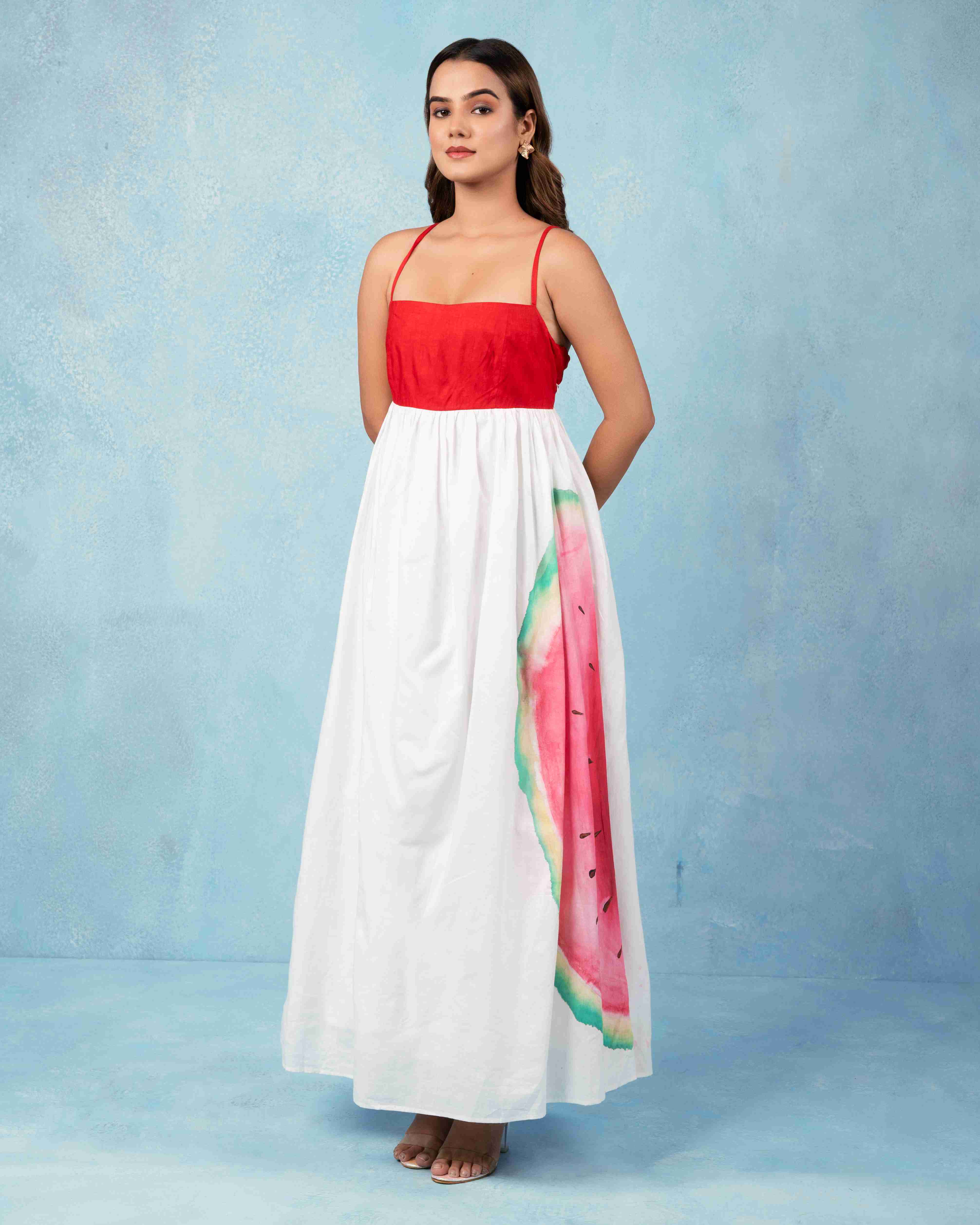 HAND-PAINTED COTTON SUMMER DRESS